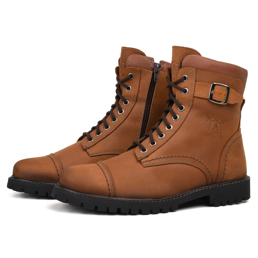 Whiskey Barry Leather Combat Boots