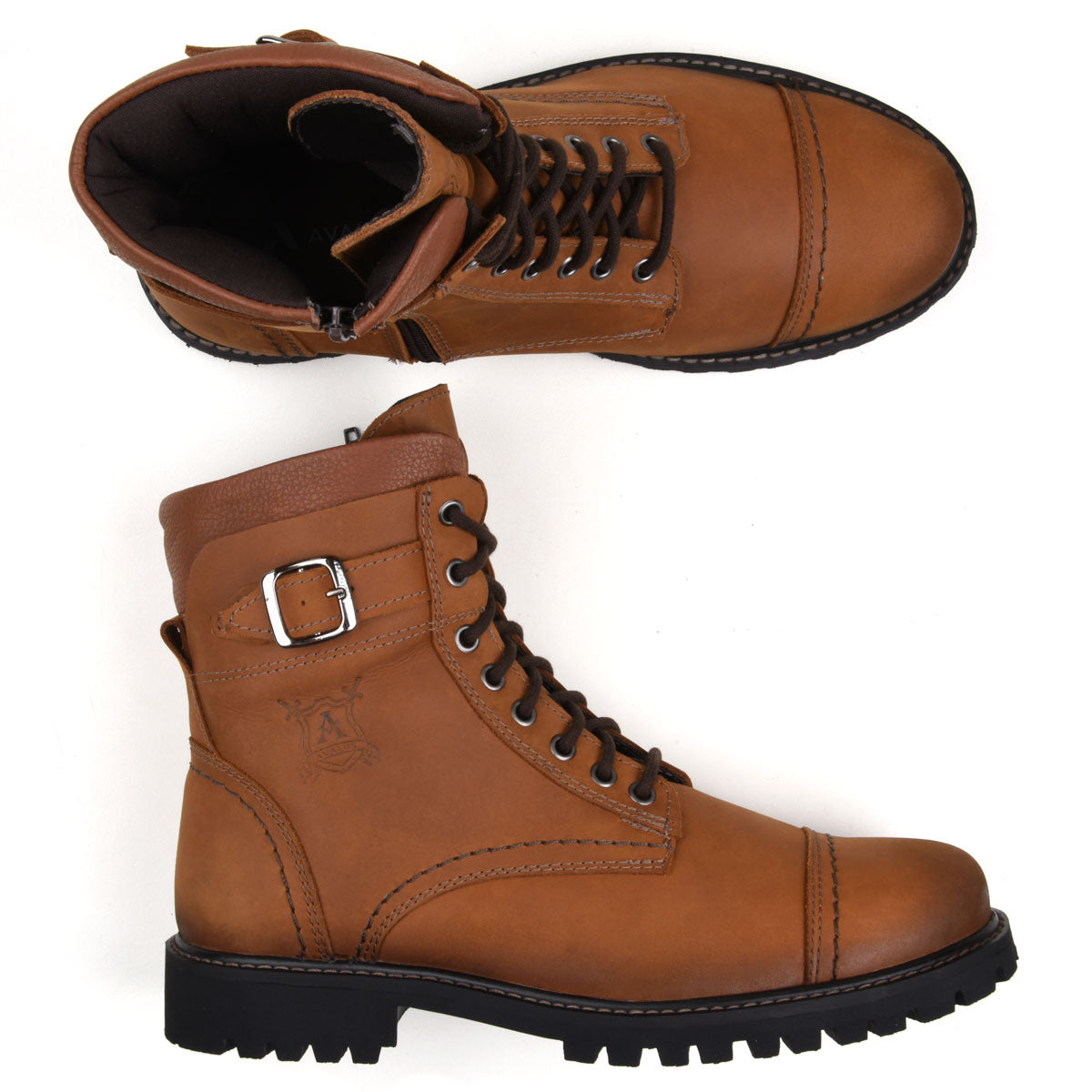 Whiskey Barry Leather Combat Boots