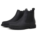 Black Thomas Leather Lug Sole Chelsea Boots