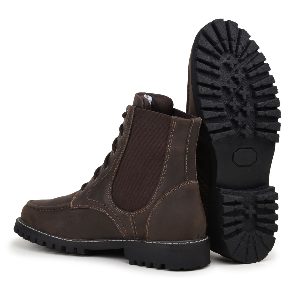 Espresso Ethan Leather Moc Toe Boots