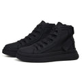 All Black Albus Leather High Top Sneakers