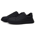 All Black Element Leather Slip-On Sneakers