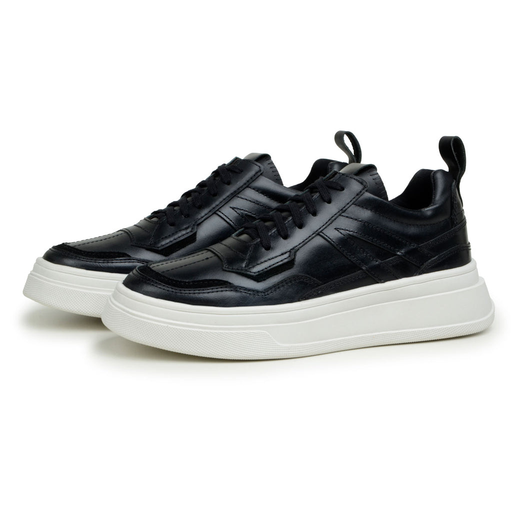 Black Alex Leather Sneakers