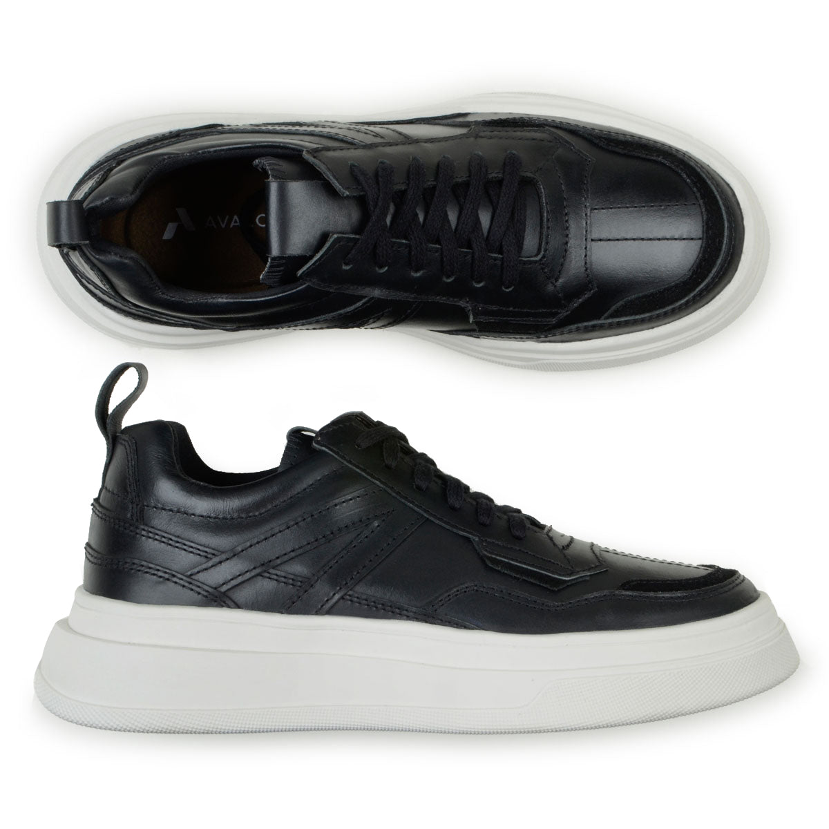 Black Alex Leather Sneakers