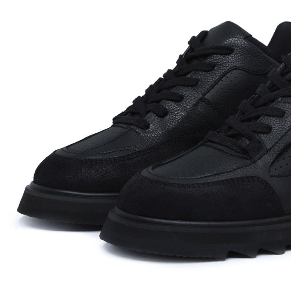 All Black Colter Leather Sneakers