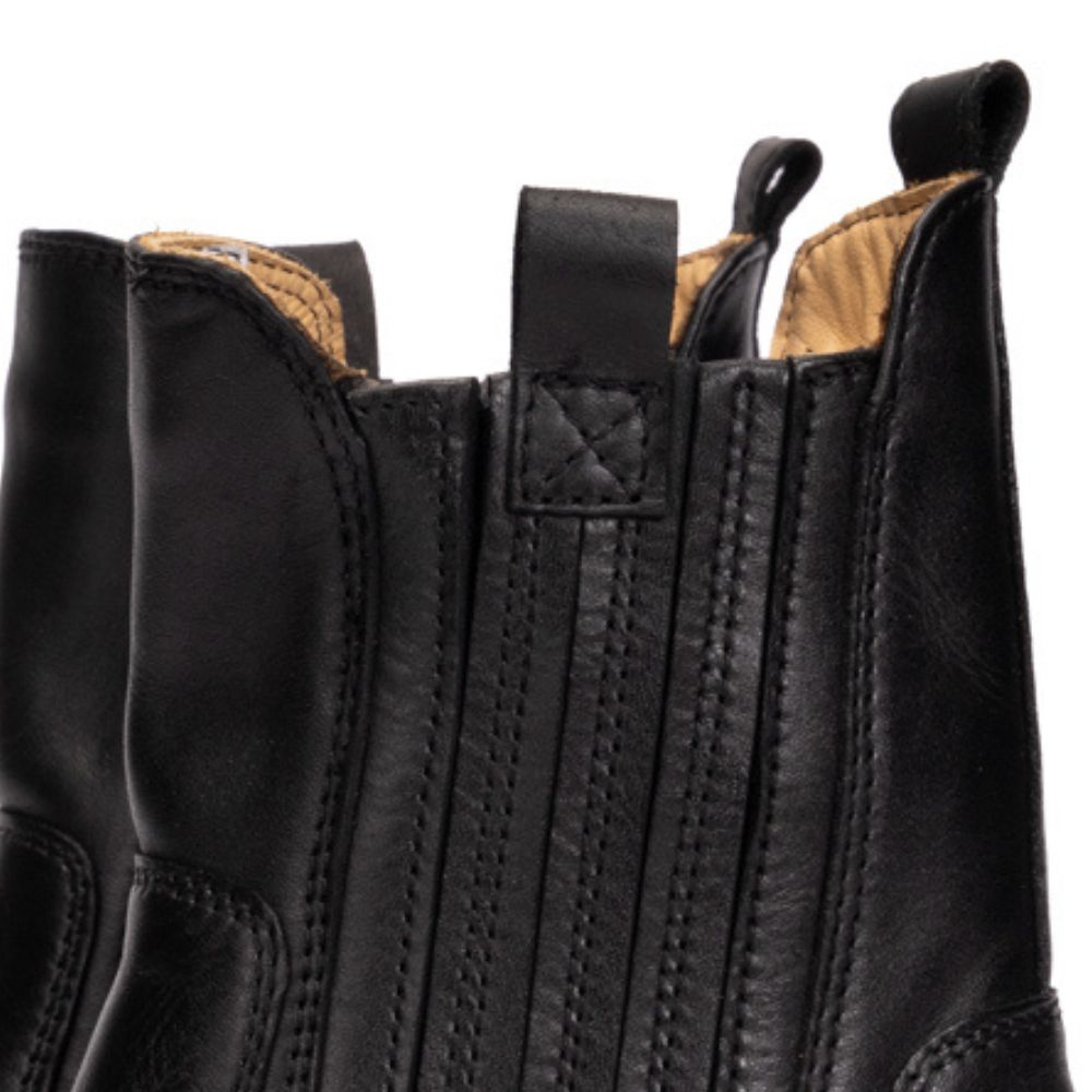 Black Reilly Leather Western Chelsea Boots