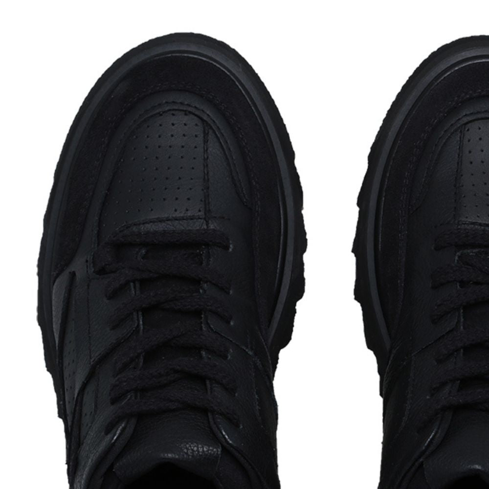 All Black Colter Leather Sneakers