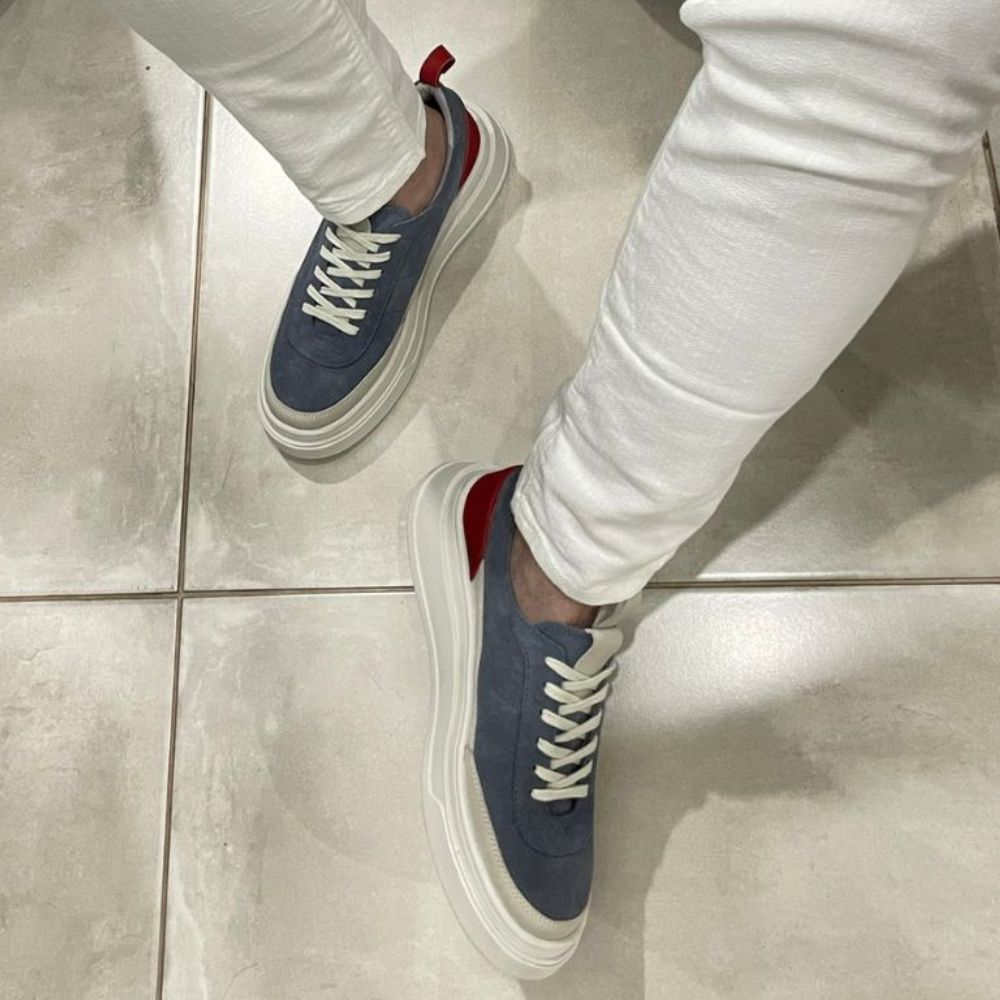 Denim Blue Colter Suede Sneakers