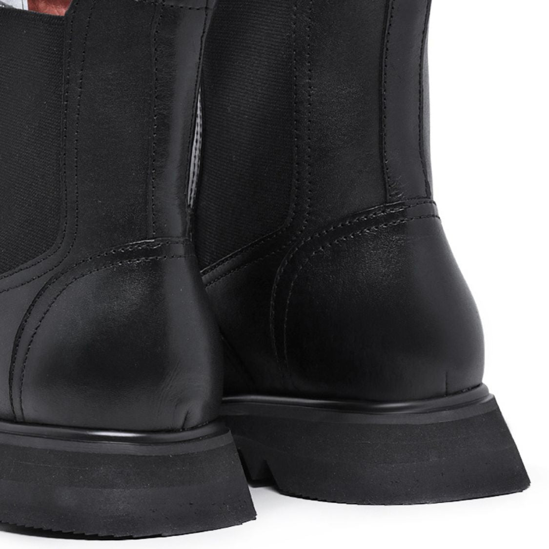 Black Ward Leather Chelsea Boots