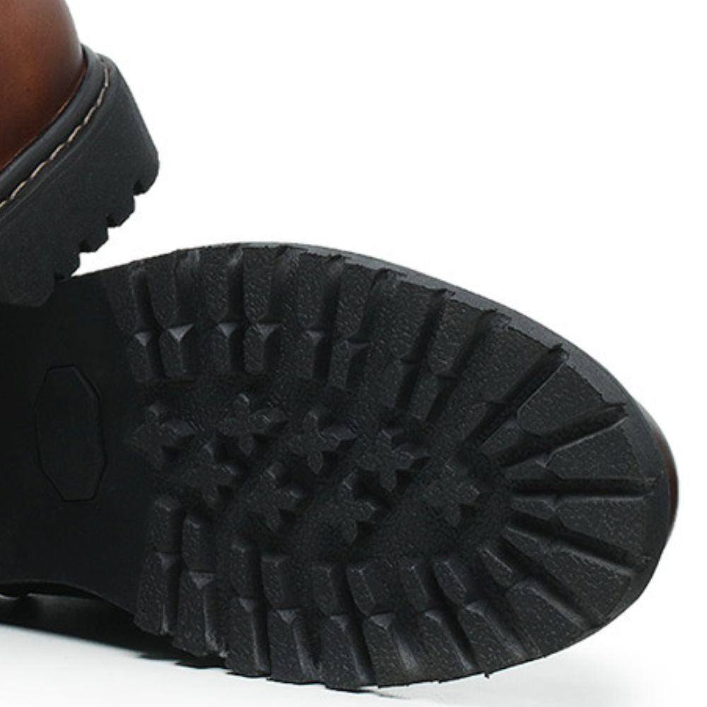 Black Shelby Tooled Leather Cap Toe Boots