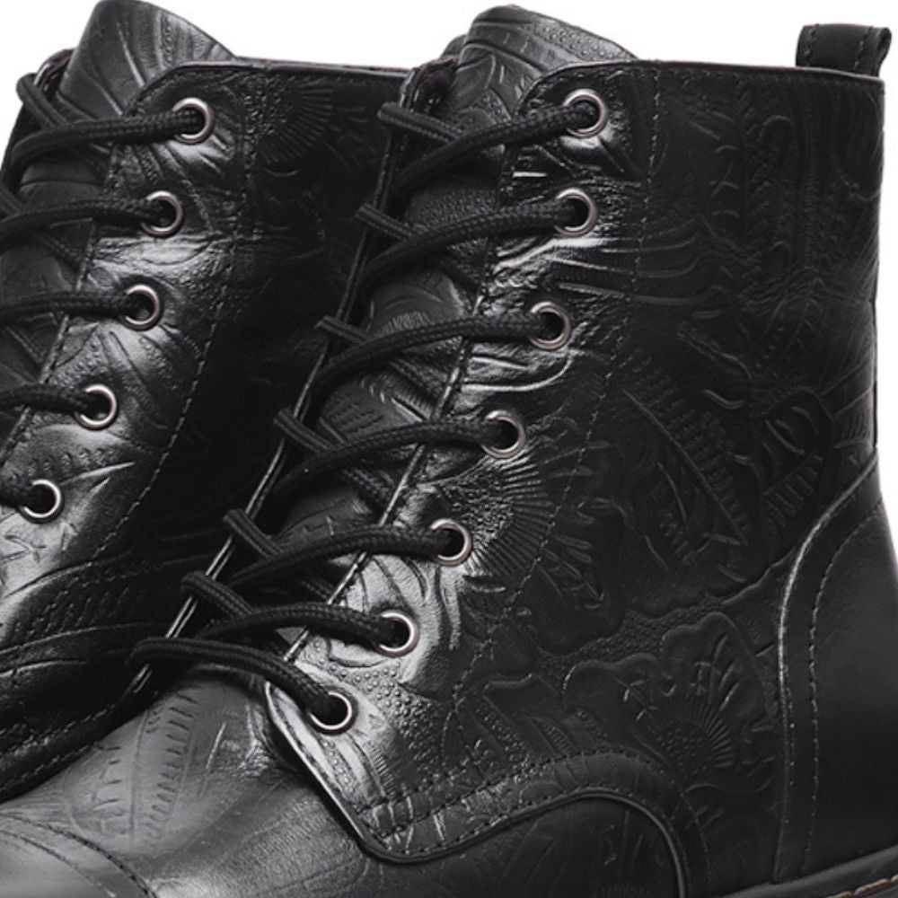 All Black Shelby Tooled Leather Boots