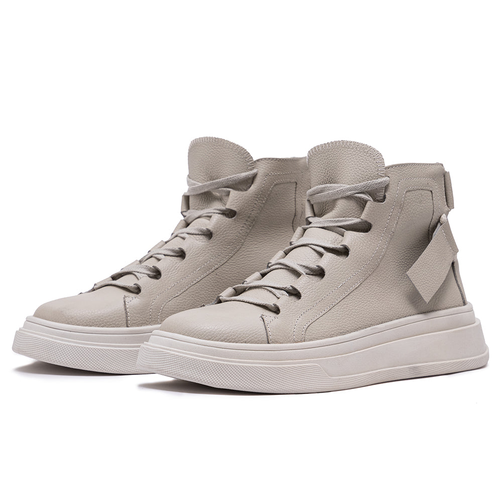 Bone Albus Leather High Top Sneakers
