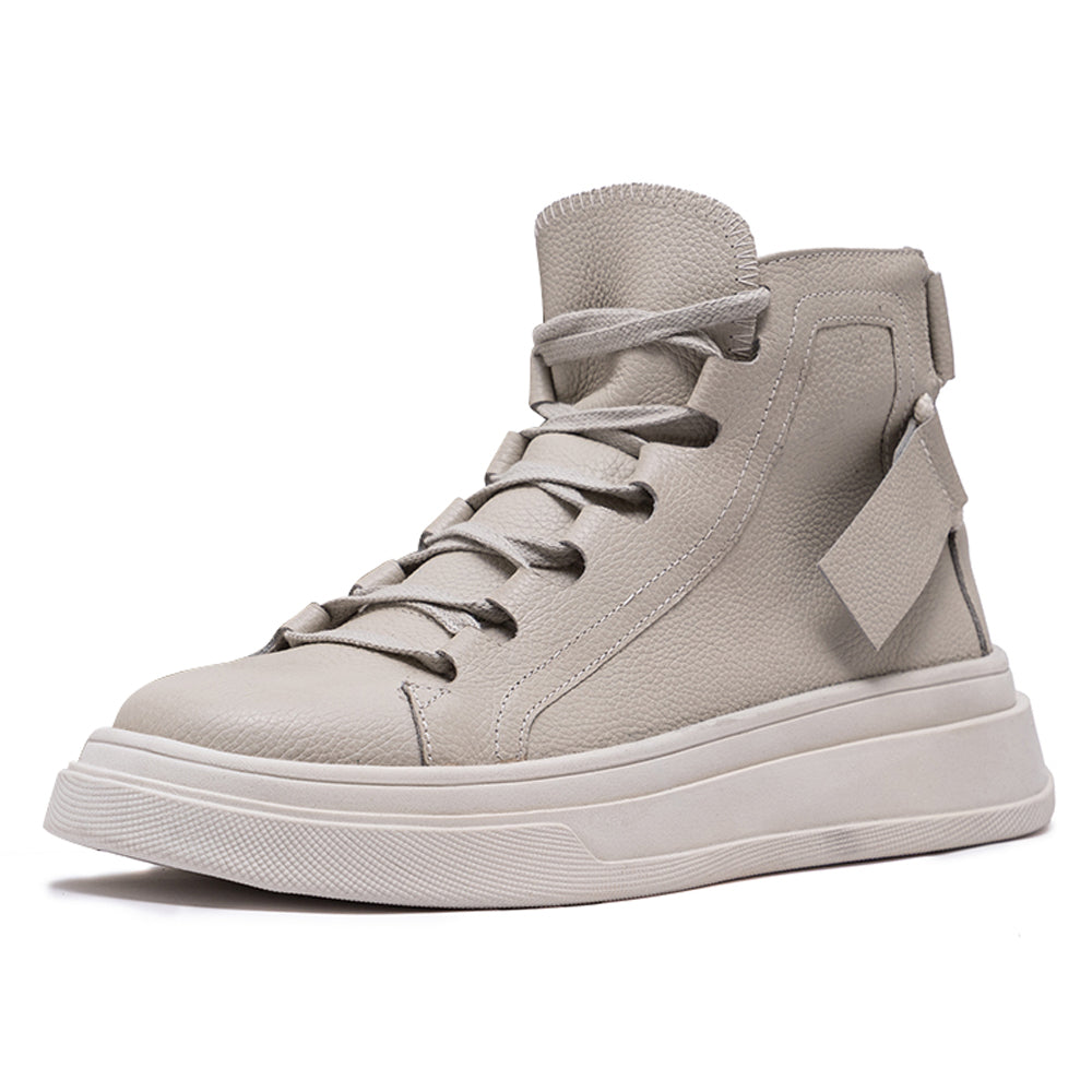 Bone Albus Leather High Top Sneakers