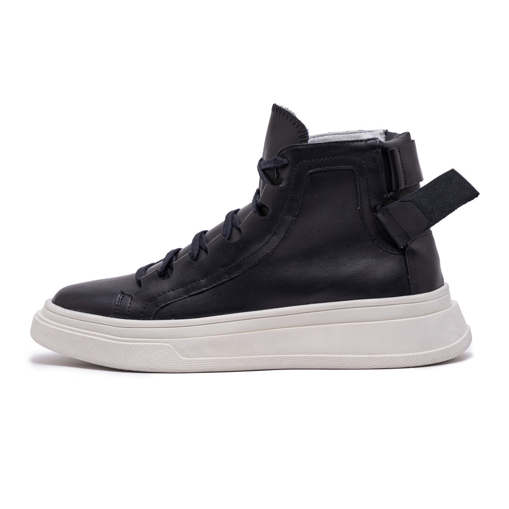 Black Albus Leather High Top Sneakers