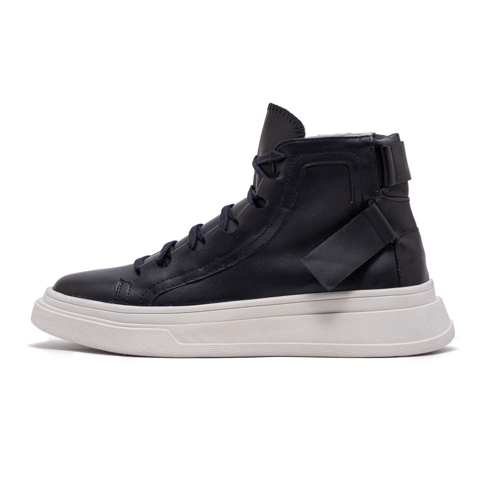 Black Albus Leather High Top Sneakers