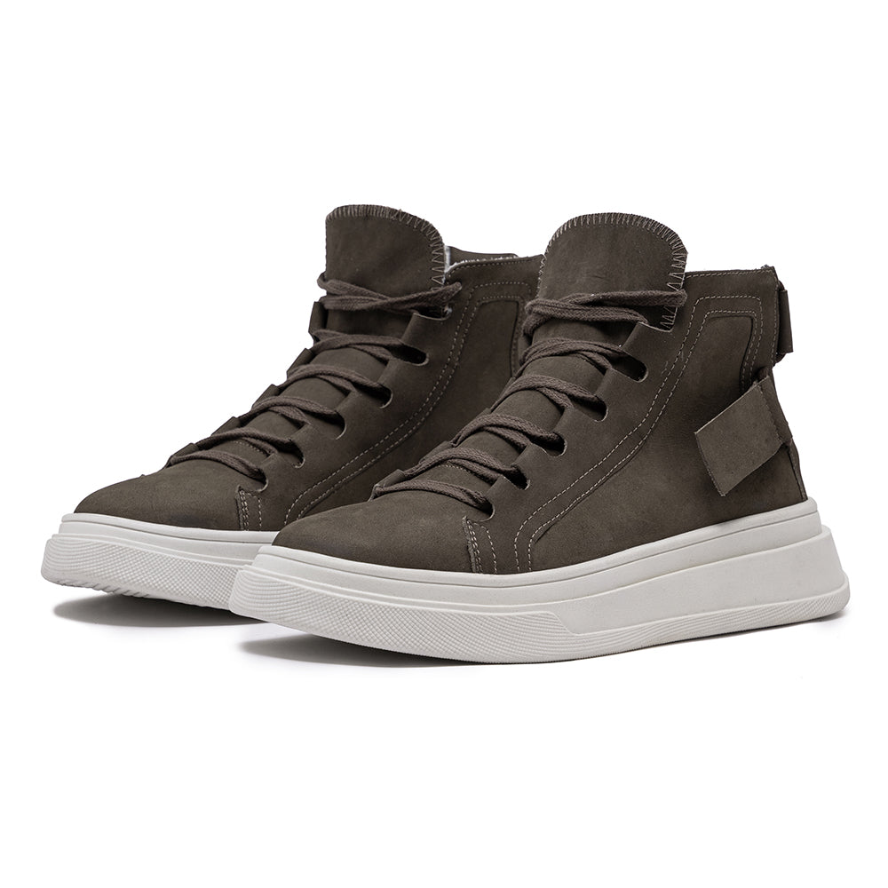 Olive Albus Nubuck High Top Sneakers