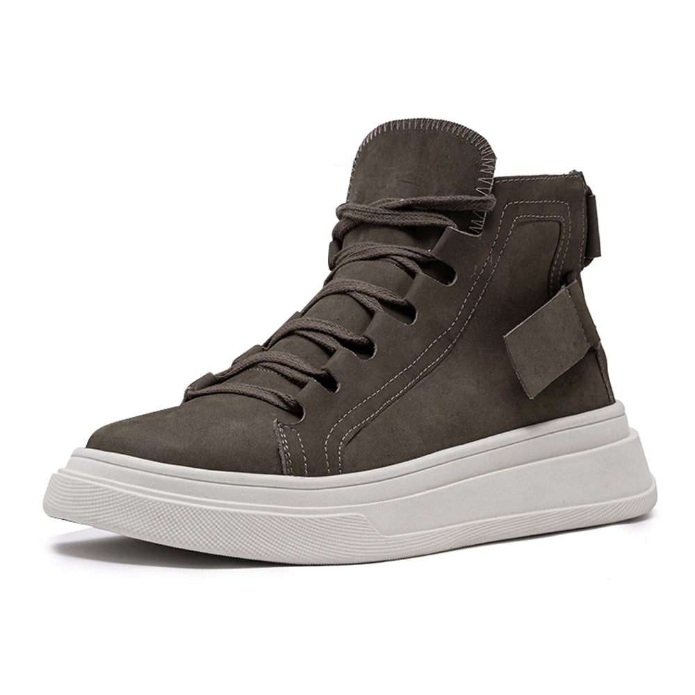 Olive Albus Nubuck High Top Sneakers