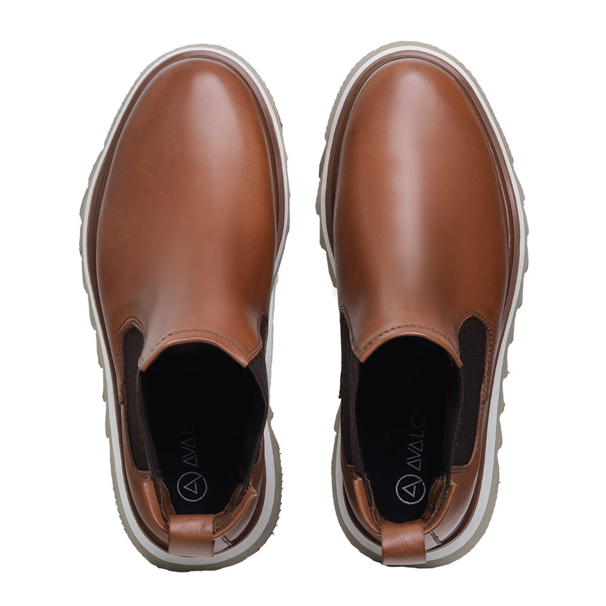 Cognac Bodie Leather Chelsea Boots
