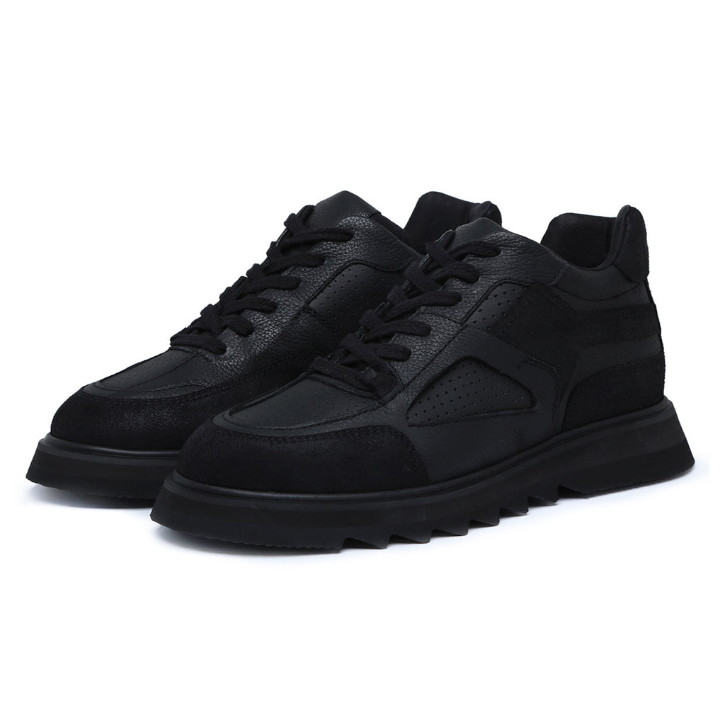 All Black Colter Leather Sneakers
