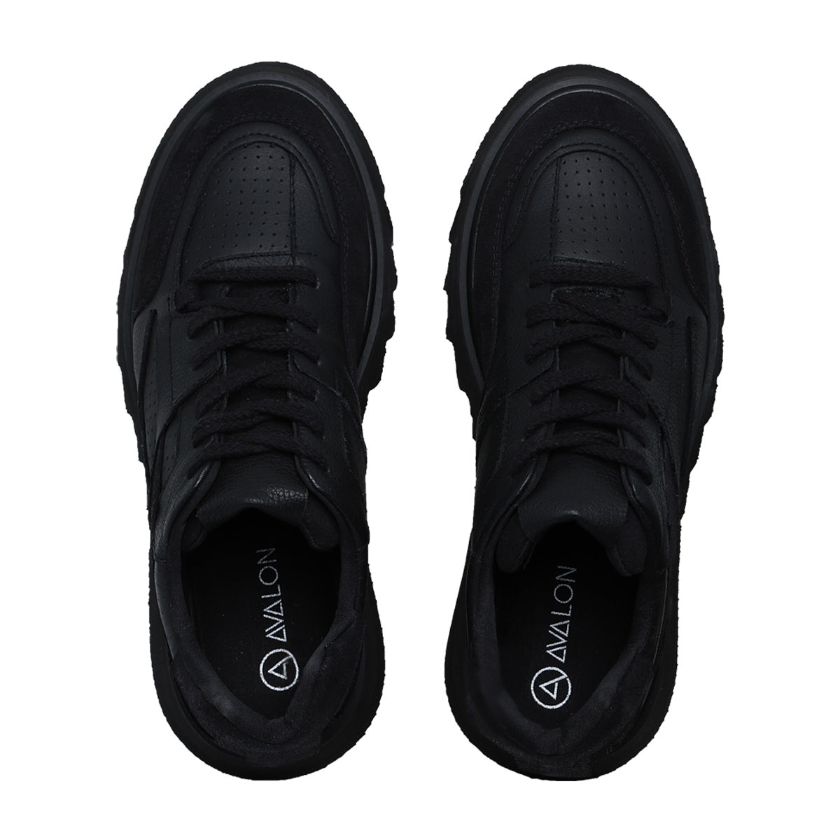All Black Colter Leather Sneakers