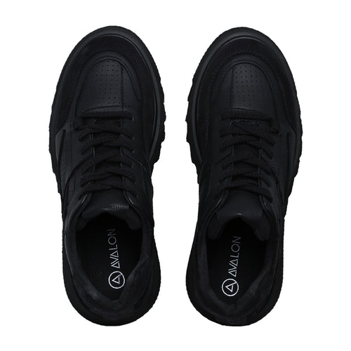 All Black Colter Leather Sneakers