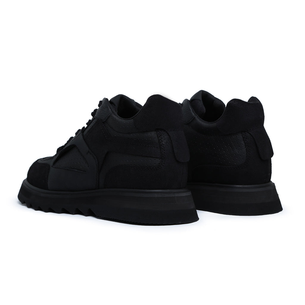 All Black Colter Leather Sneakers