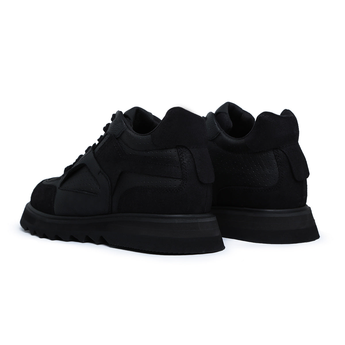 All Black Colter Leather Sneakers