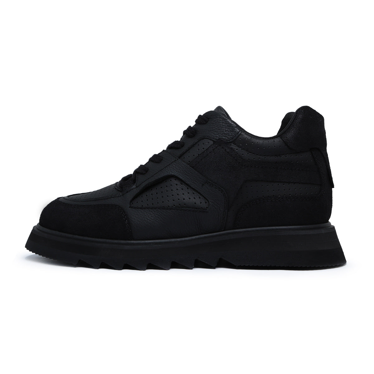 All Black Colter Leather Sneakers