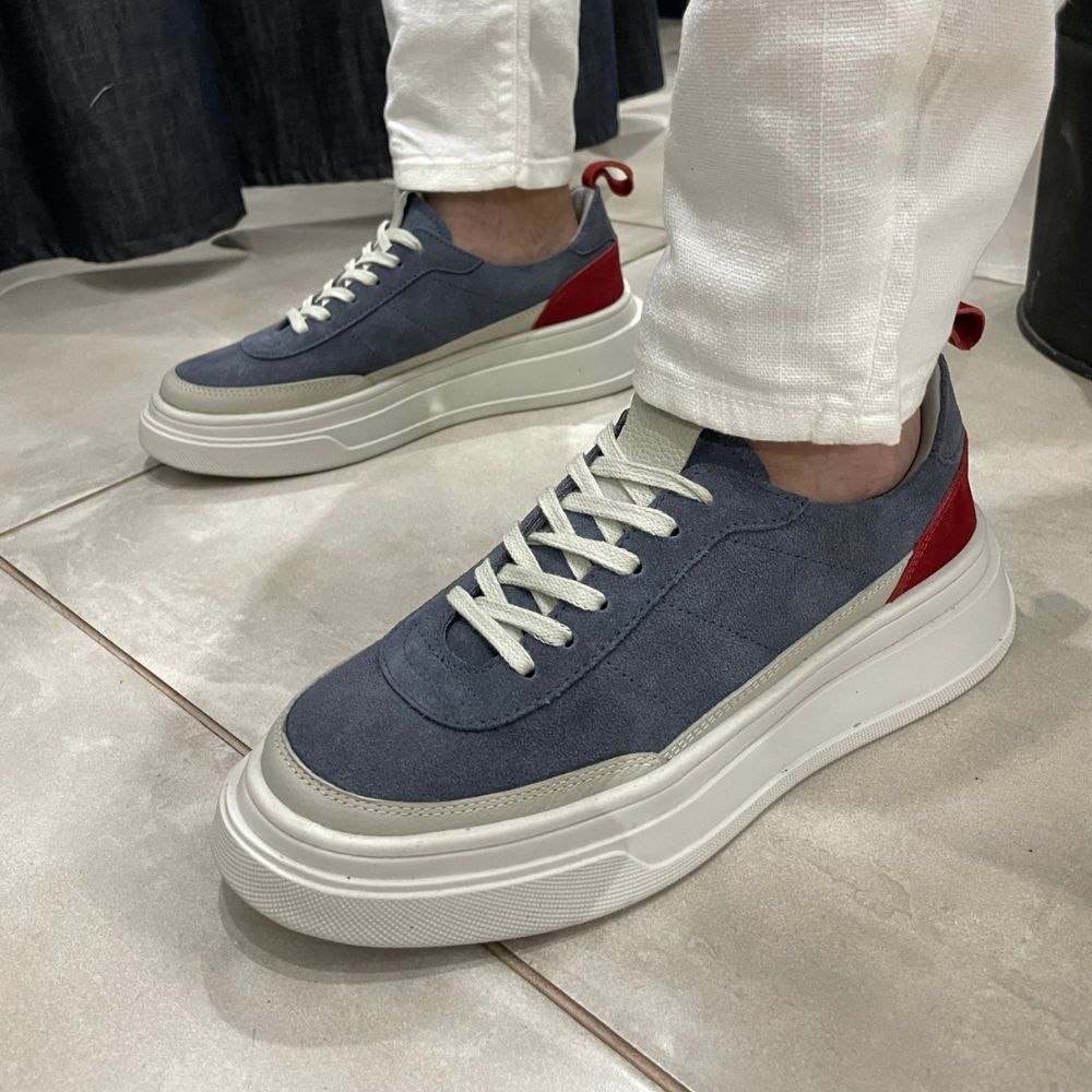 Denim Blue Colter Suede Sneakers