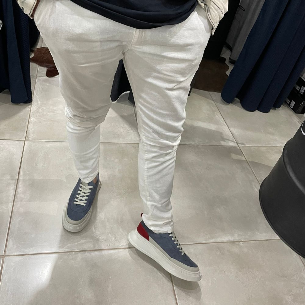 Denim Blue Colter Suede Sneakers
