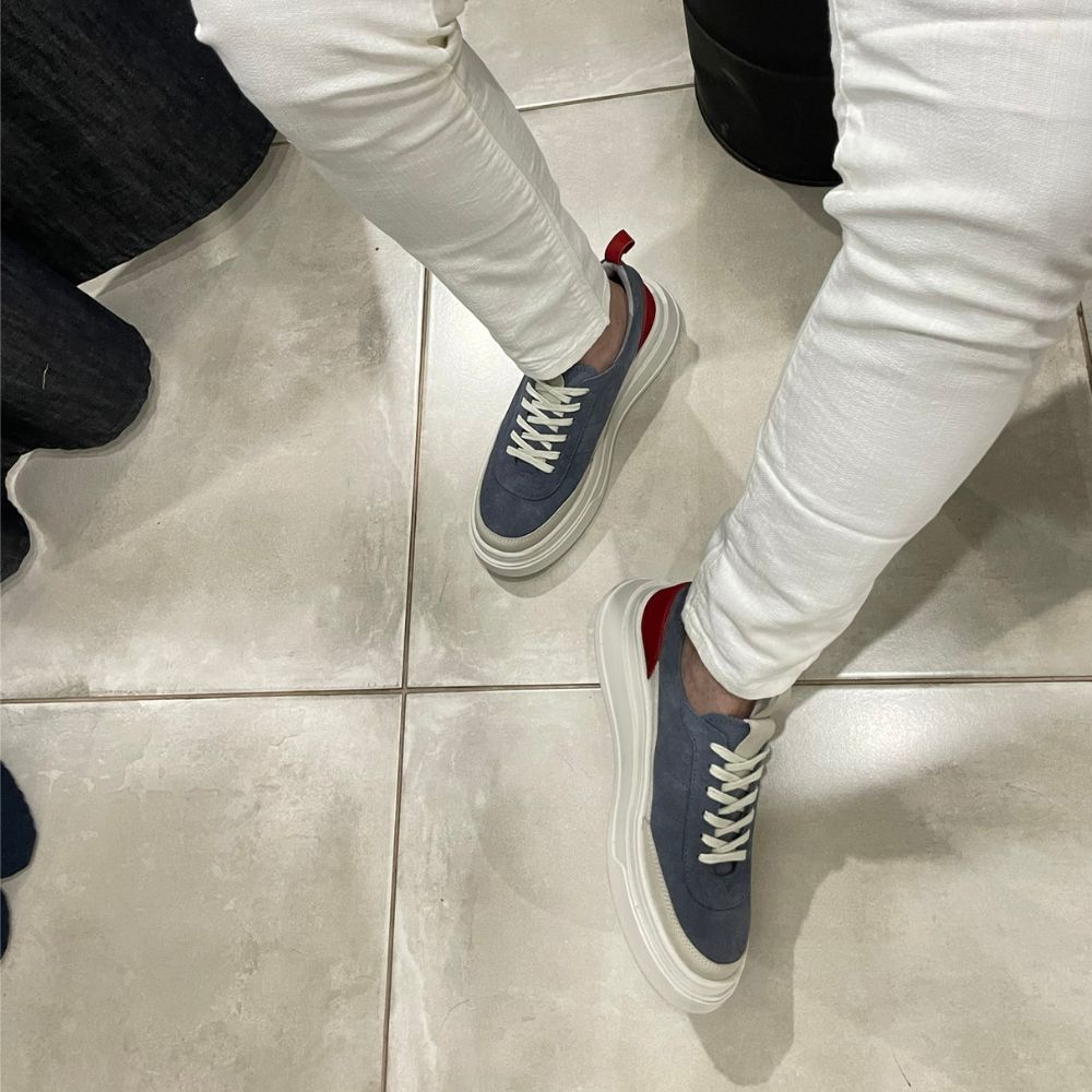 Denim Blue Colter Suede Sneakers