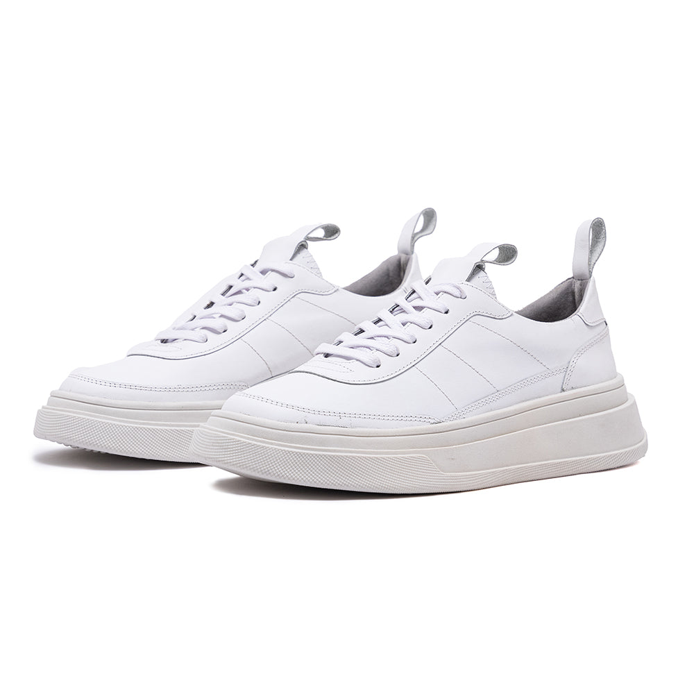 White Colter Leather Sneakers