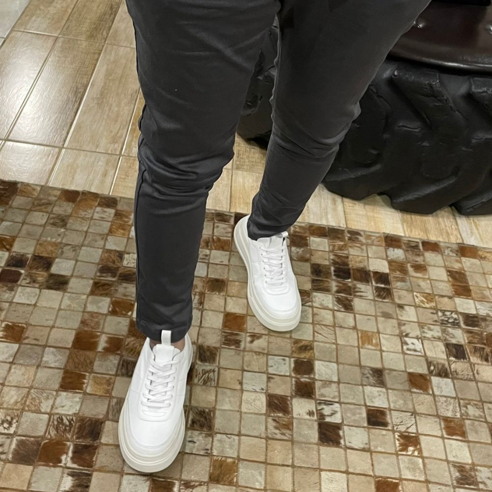 White Colter Leather Sneakers
