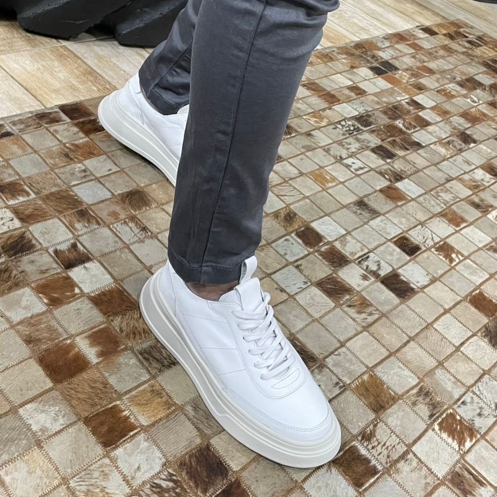 White Colter Leather Sneakers