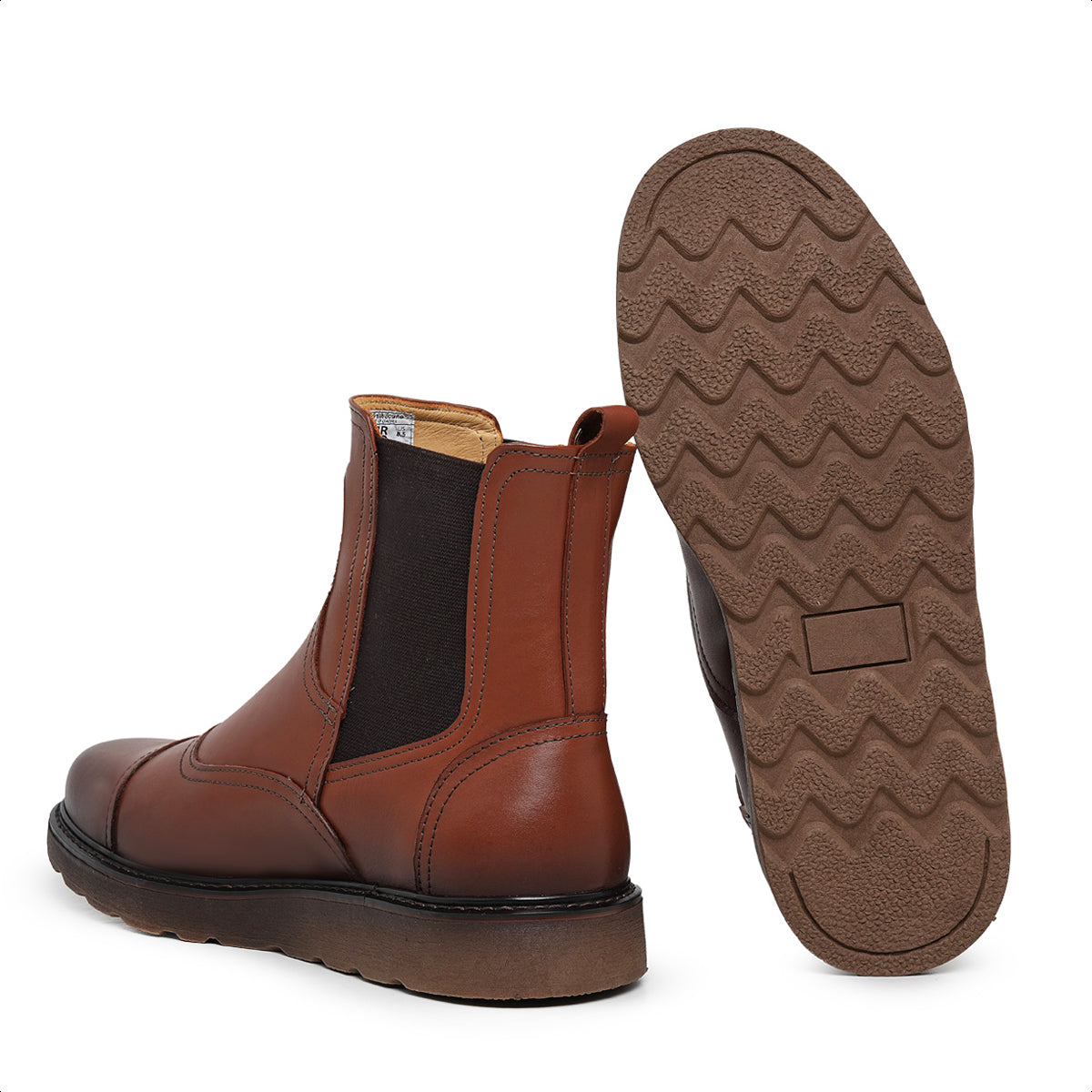 Cognac Mason Leather Chelsea Boots