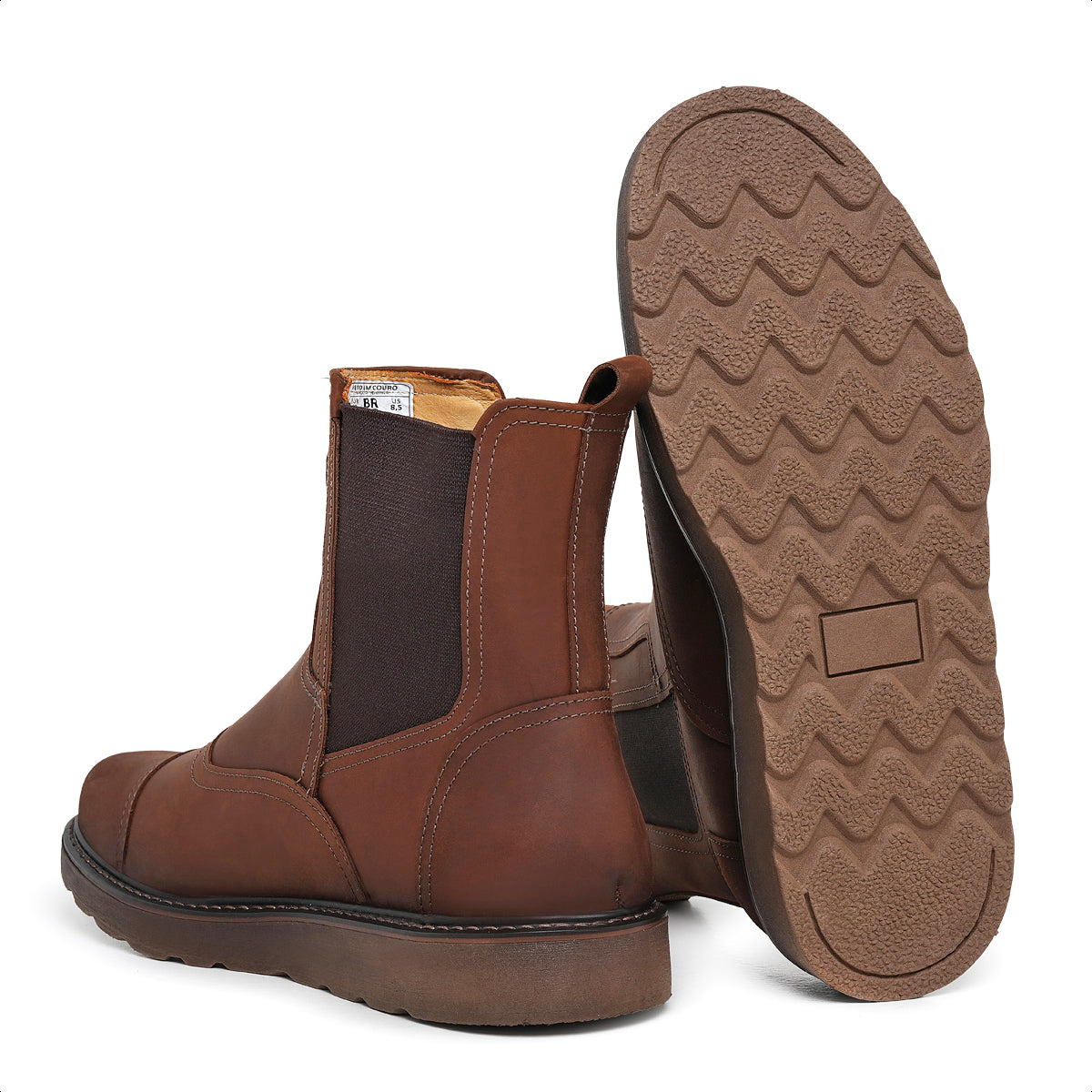 Chestnut Mason Leather Chelsea Boots