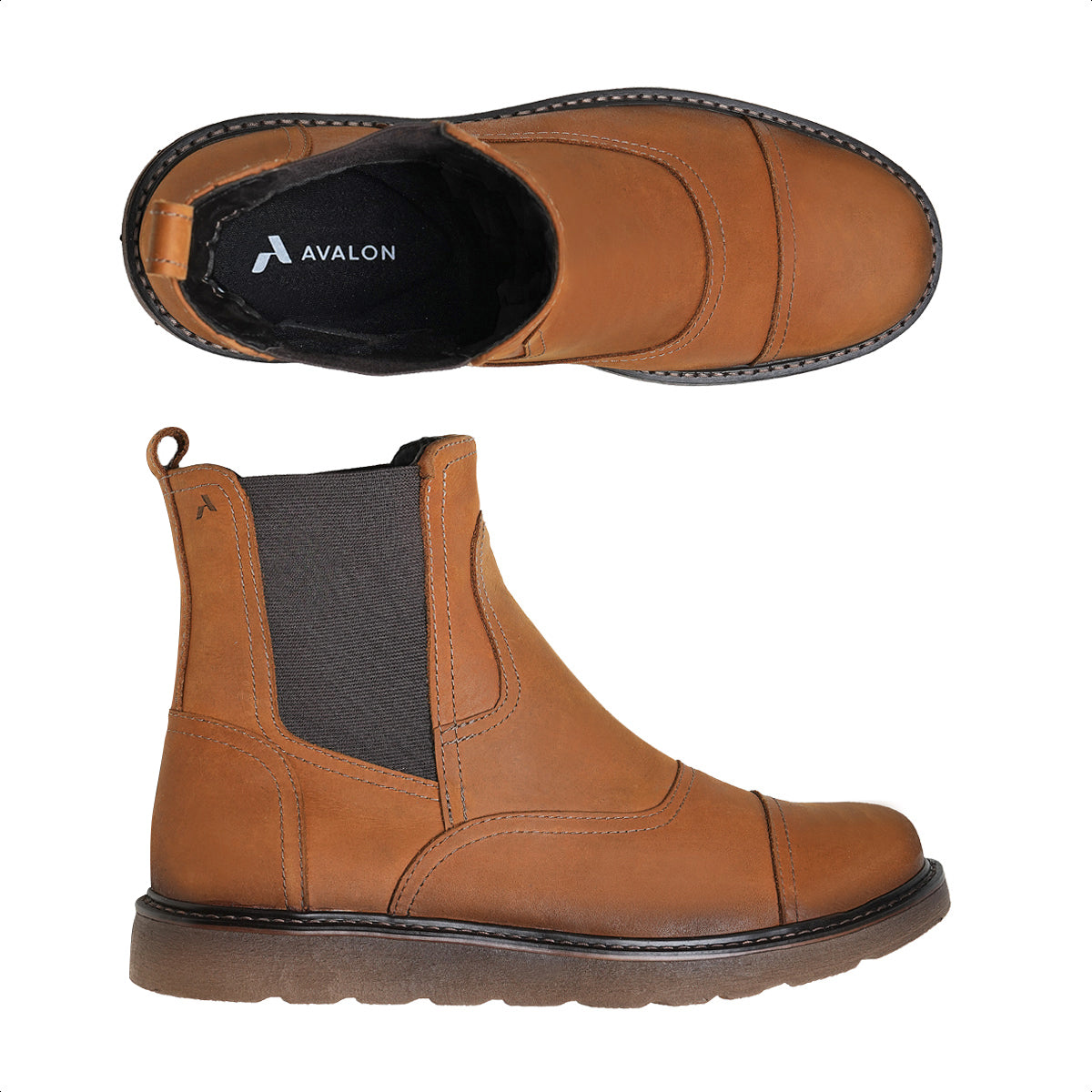 Whiskey Mason Leather Chelsea Boots