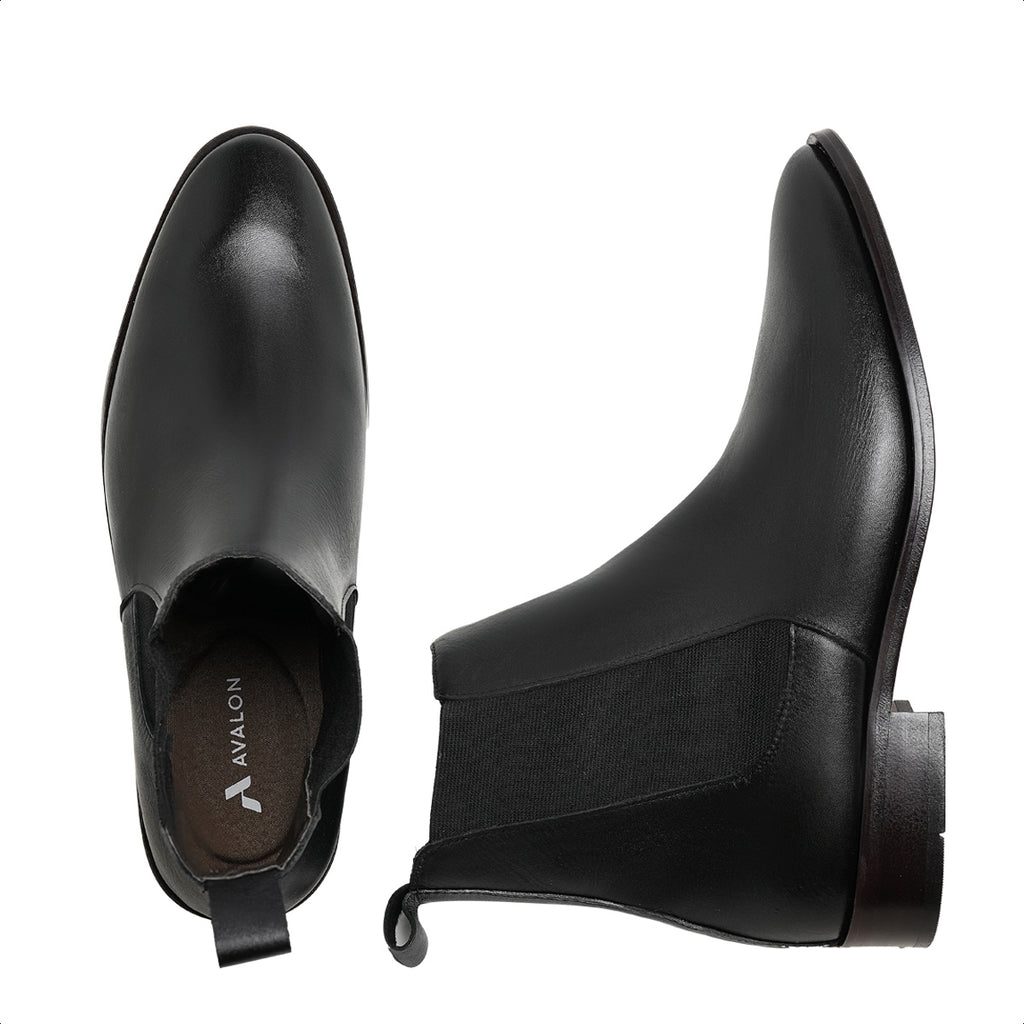 Black John Leather Chelsea Boots