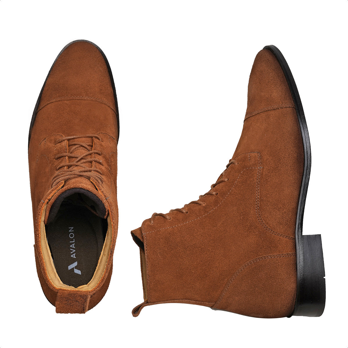 Rust Marston Suede Cap Toe Boots