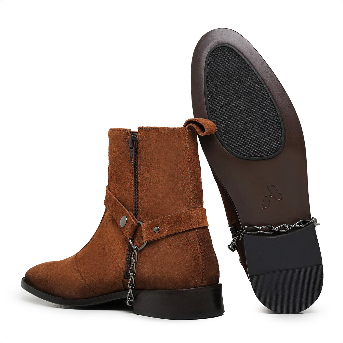 Rust Eskel Suede Harness Boots