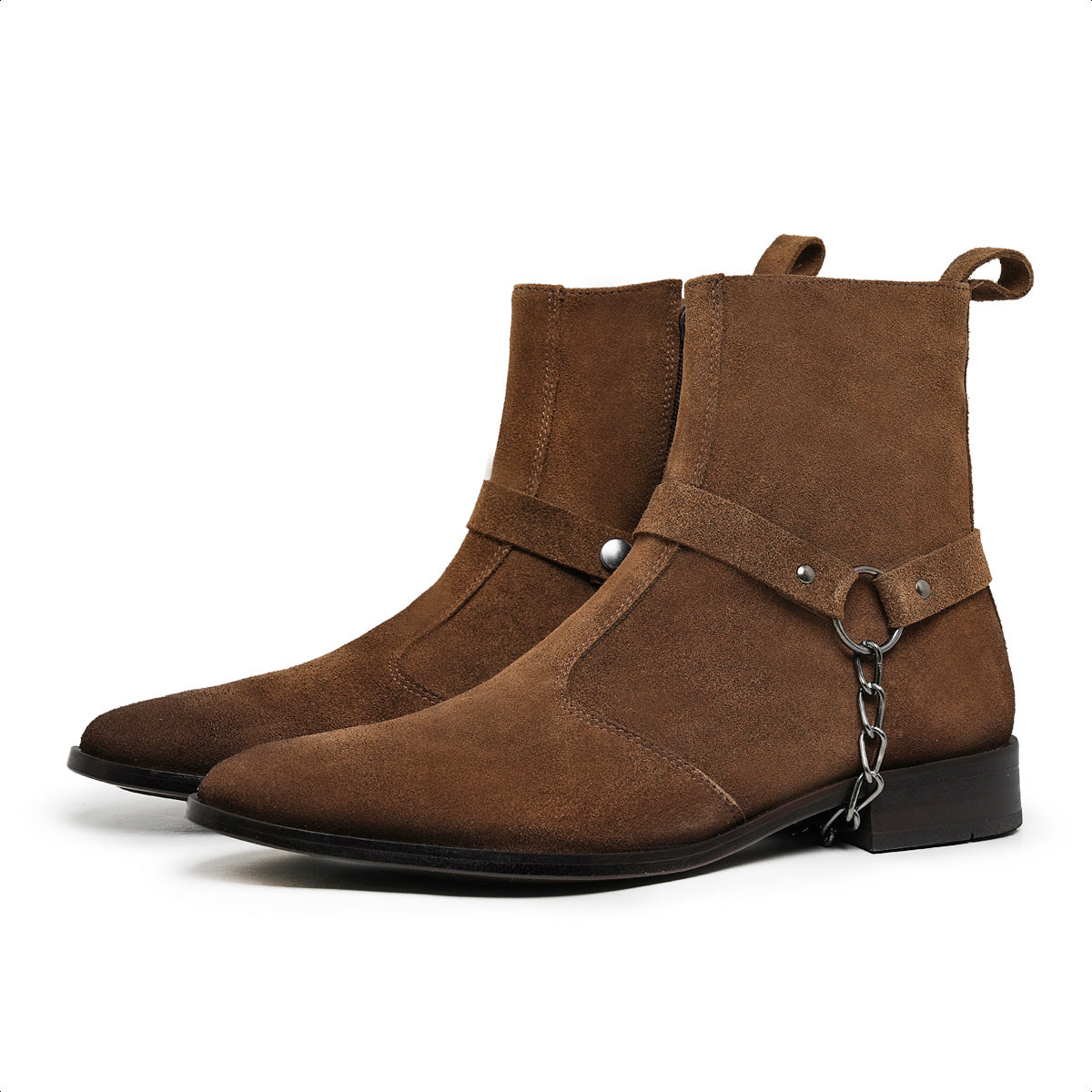 Tobacco Eskel Suede Harness Boots