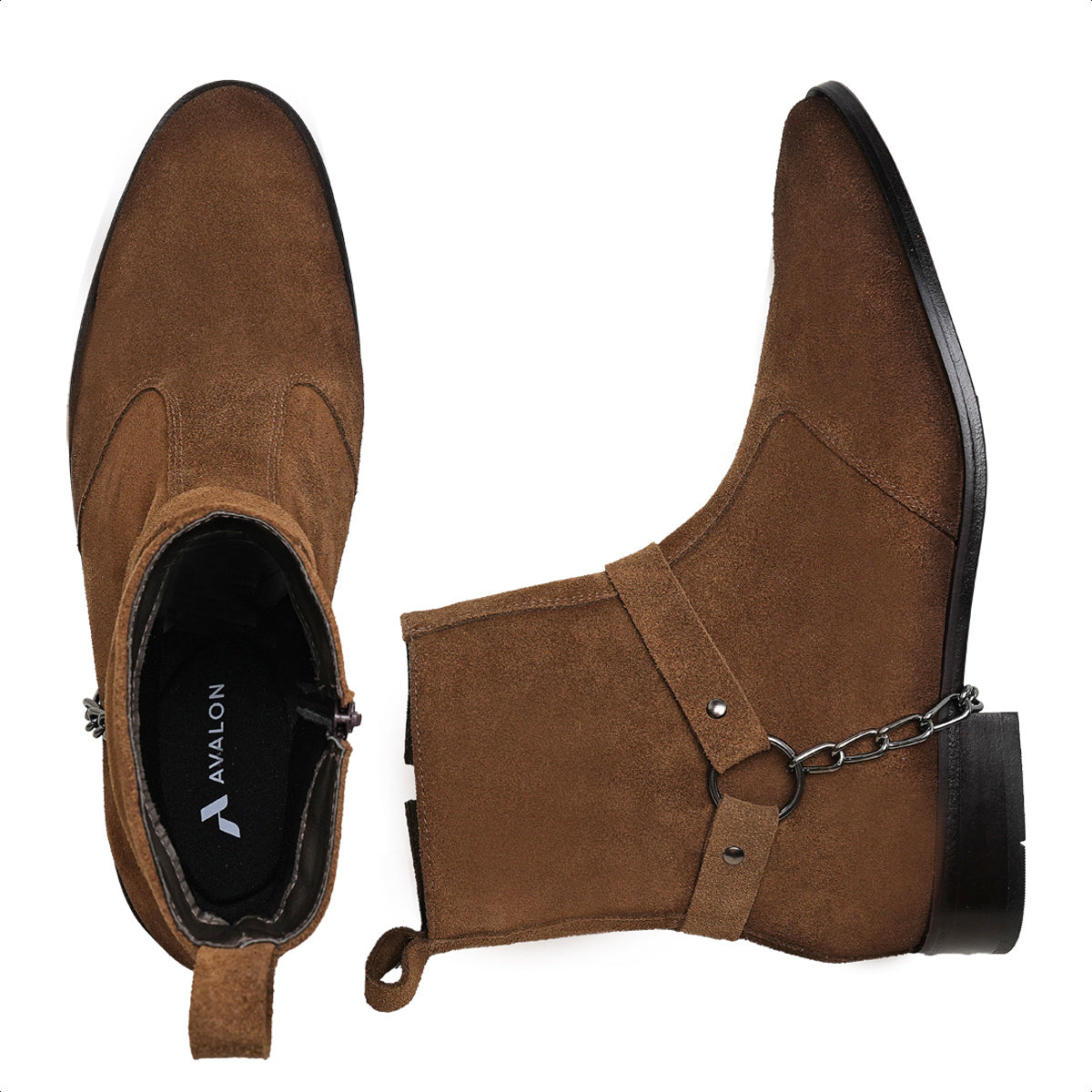 Tobacco Eskel Suede Harness Boots