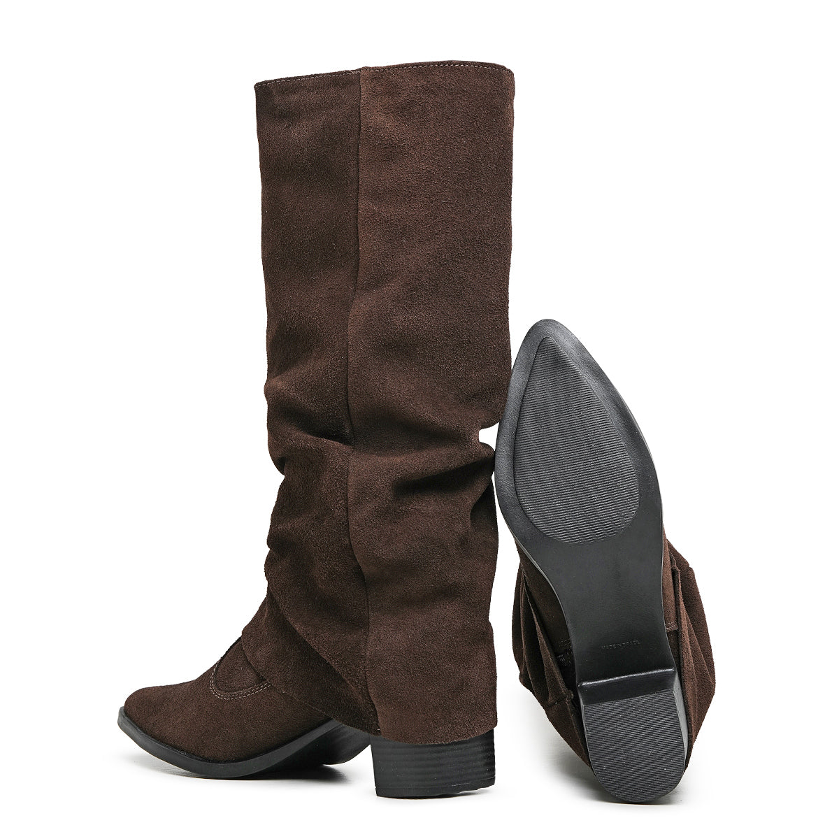 Espresso Siena Suede Slouch Boots