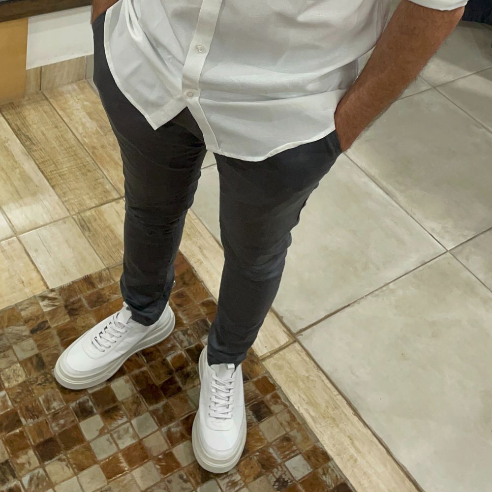 White Colter Leather Sneakers
