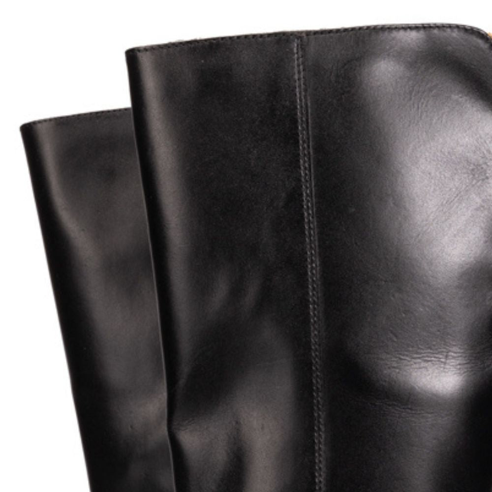 Black Jill Leather Knee High Boots