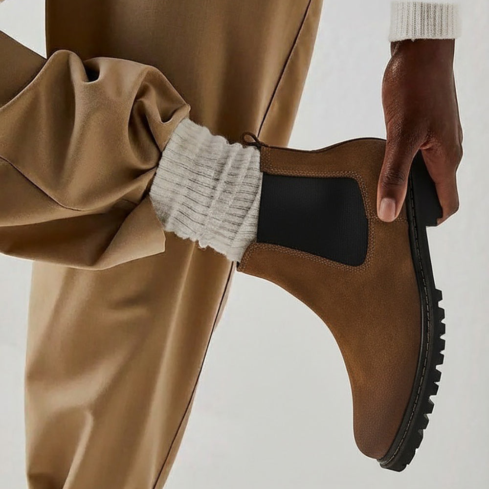 Tobacco Thomas Suede Lug Sole Chelsea Boots