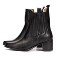 Black Reilly Leather Western Chelsea Boots