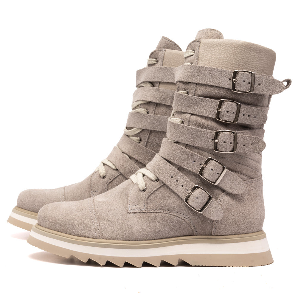 Stone Benny Suede Buckle Boots
