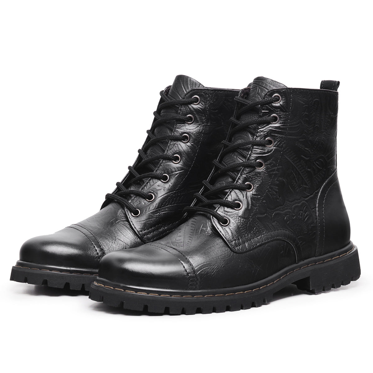 All Black Shelby Tooled Leather Boots