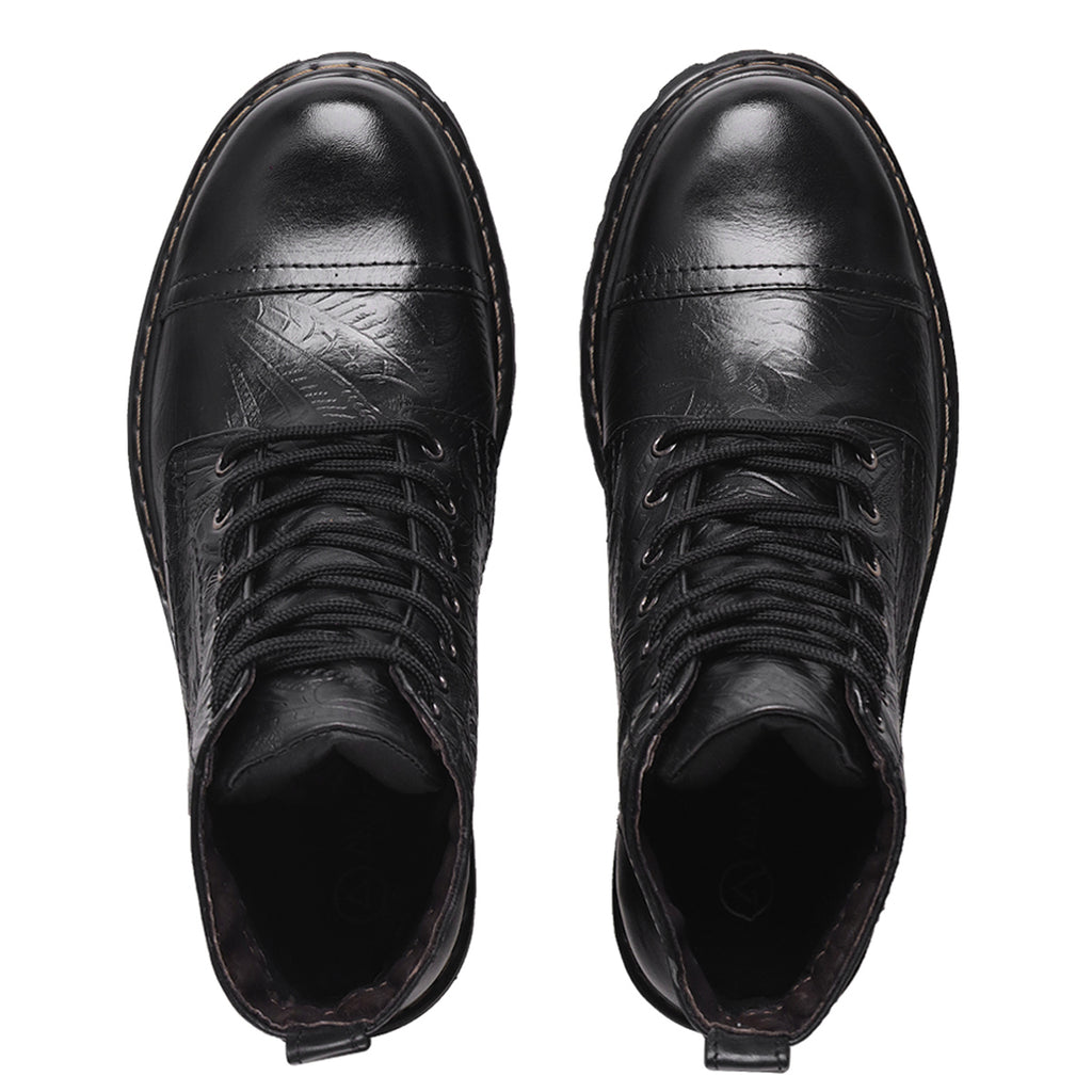 All Black Shelby Tooled Leather Boots